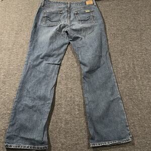 Levi Strauss Signature Jeans Blue Stretch Mid Rise Boot Cut Misses 12 Denim